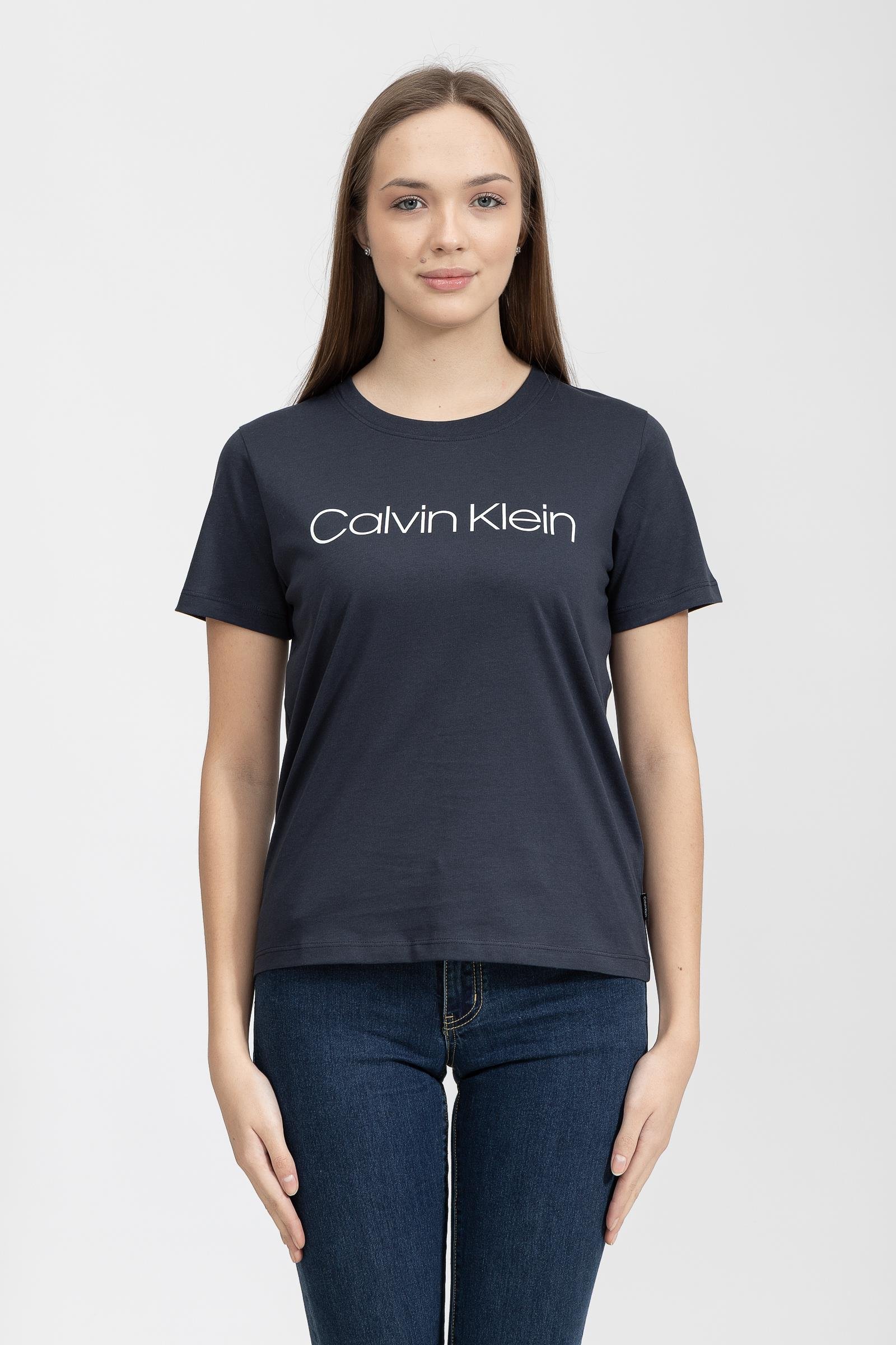 Calvin Klein Core Logo Kadın Bisiklet Yaka T-Shirt