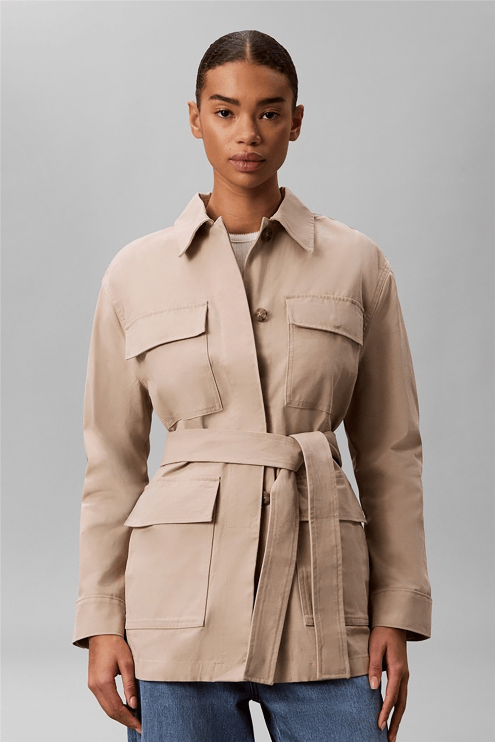 Calvin Klein Cotton Canvas Ssnl Field Jacket Kadın Mont