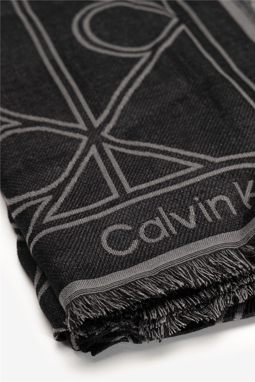 Calvin Klein Emblem Aop Contrast LW Square Sc Kadın Şal