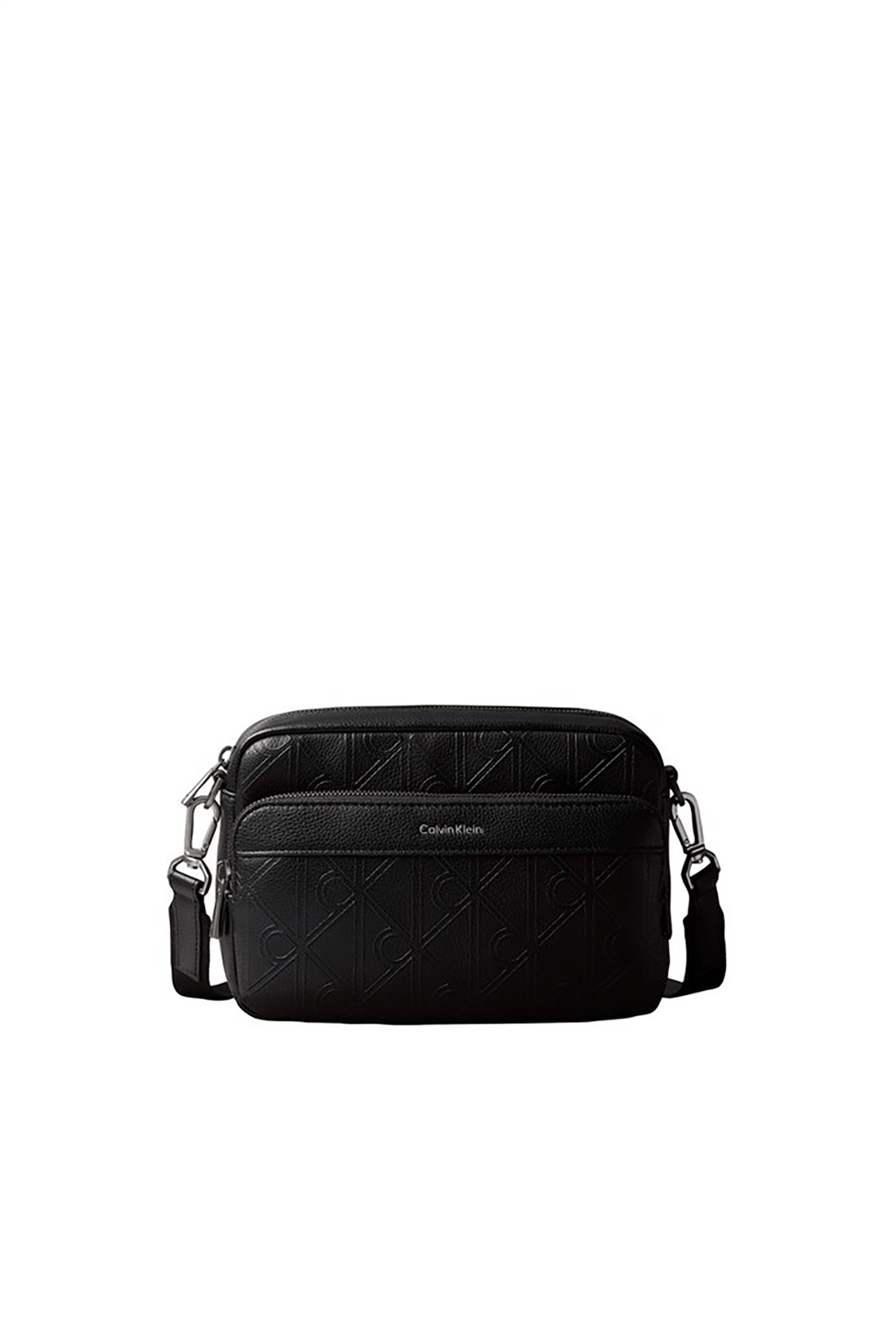 Calvin Klein Emblem Aop Deboss Erkek Reporter Çanta Siyah