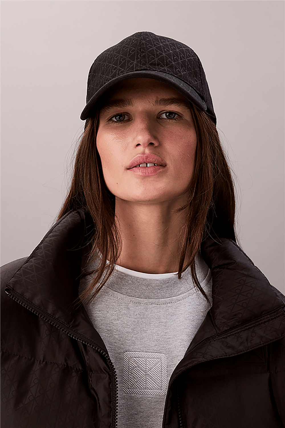 Calvin Klein Emblem Print W Leather Patch Kadın Baseball Şapka
