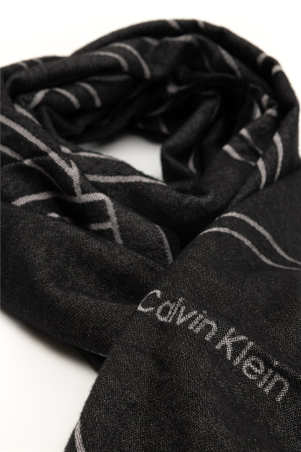 Calvin Klein Emblem Repeat LW Shawl W Fringes Kadın Şal
