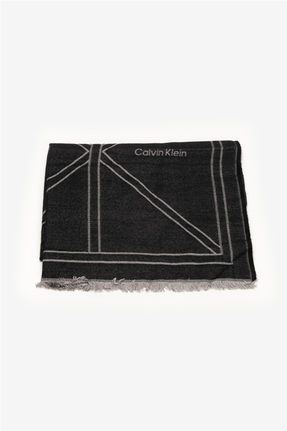 Calvin Klein Emblem Repeat LW Shawl W Fringes Kadın Şal