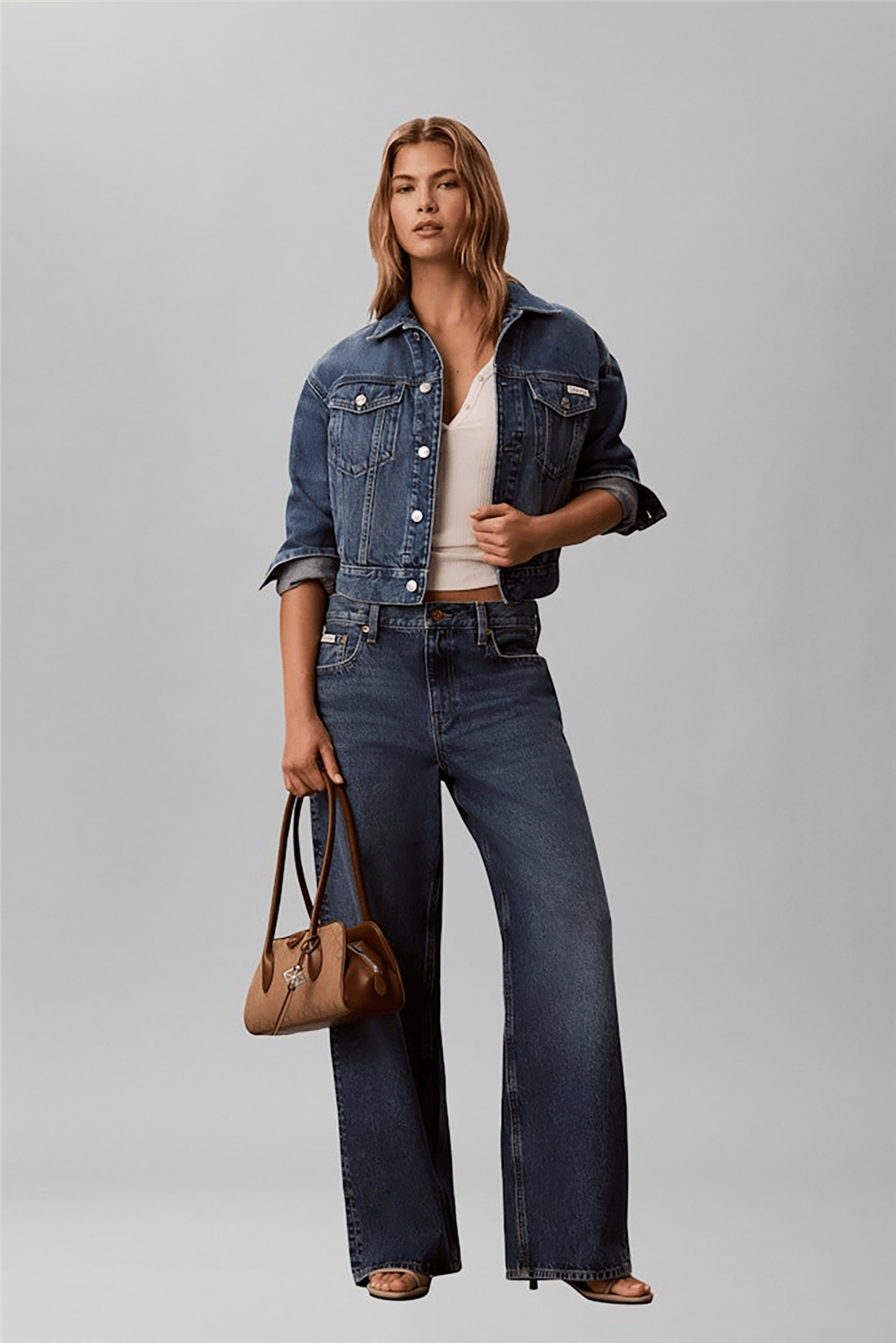 Calvin Klein Emblem Trio Jacquard Shoulder Ba Kadın Omuz Çantası