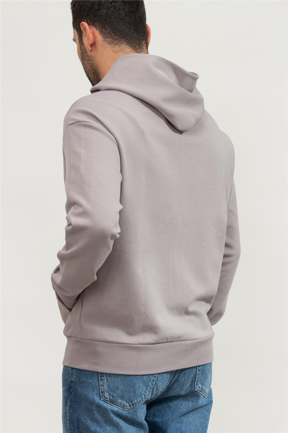 Calvin Klein Embossed Logo Erkek Fermuarlı Sweatshirt