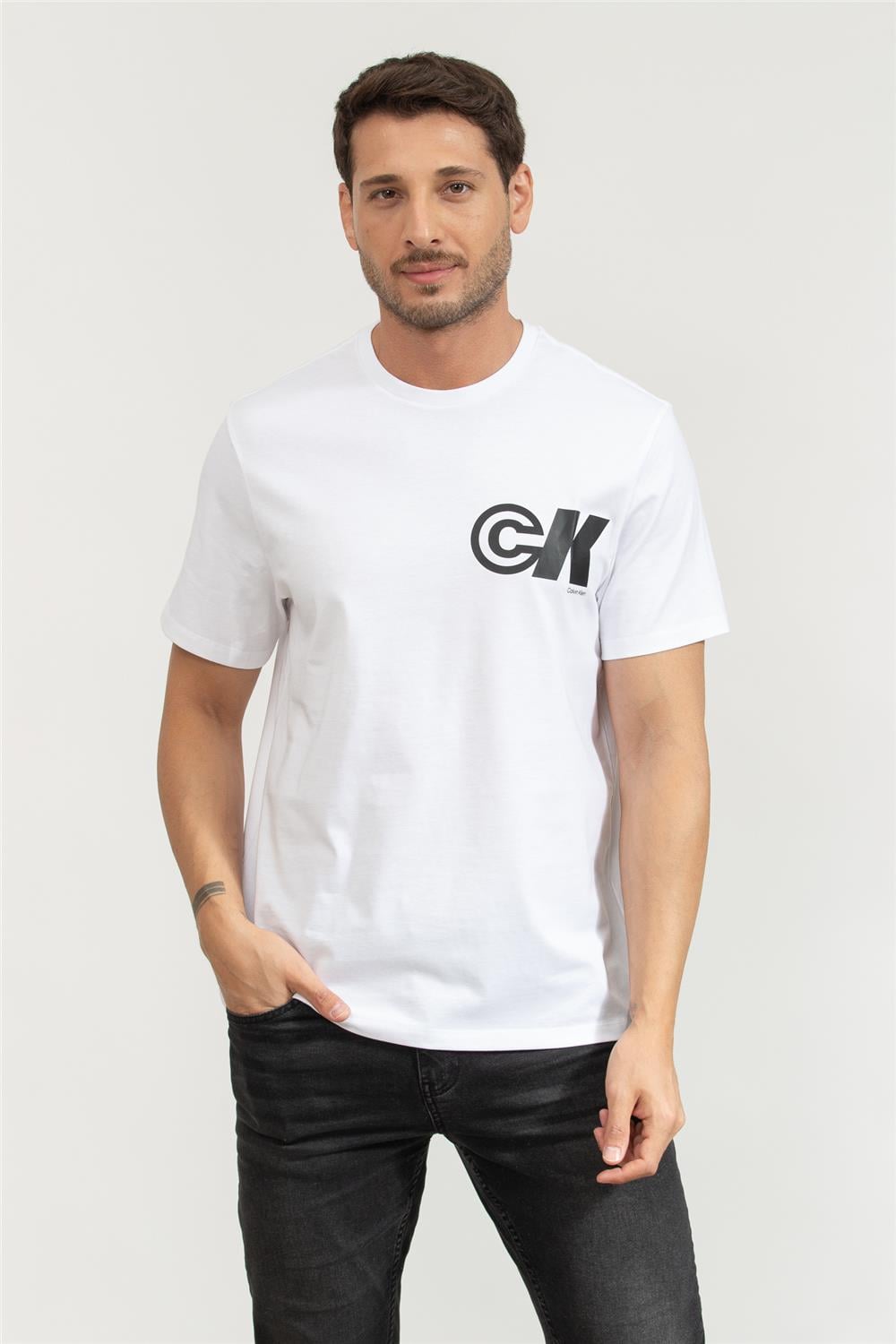 Calvin Klein Erkek Bisiklet Yaka T-Shirt