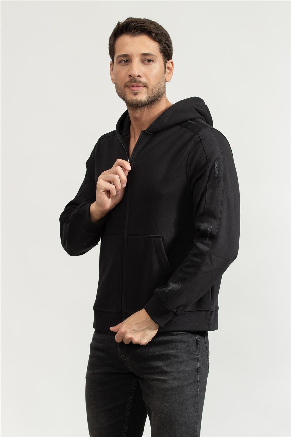 Calvin Klein Erkek Fermuarlı Sweatshirt