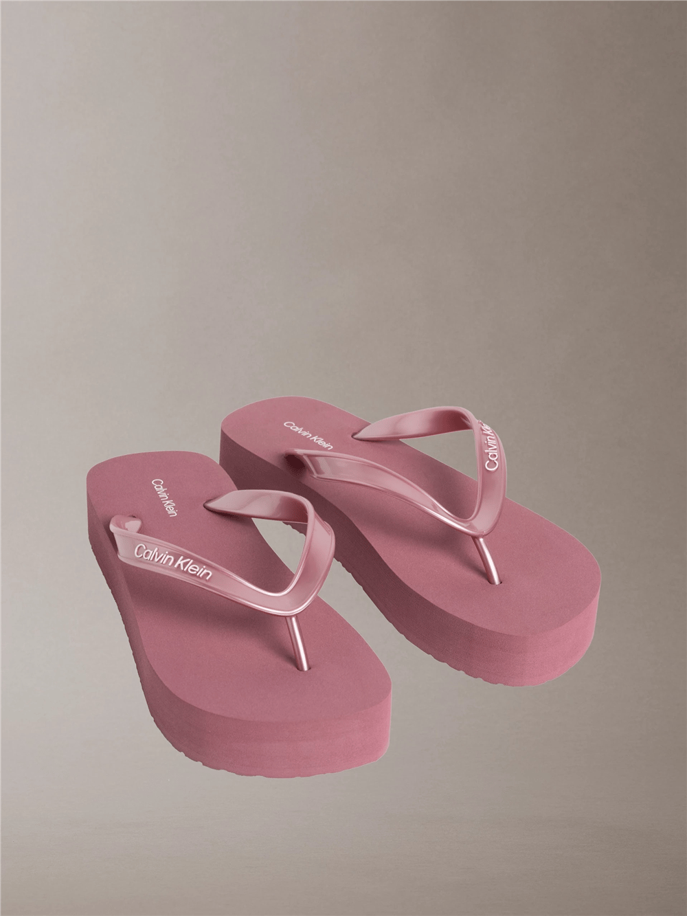 Calvin Klein Flatform Flip Flop M Kadın Terlik Mor