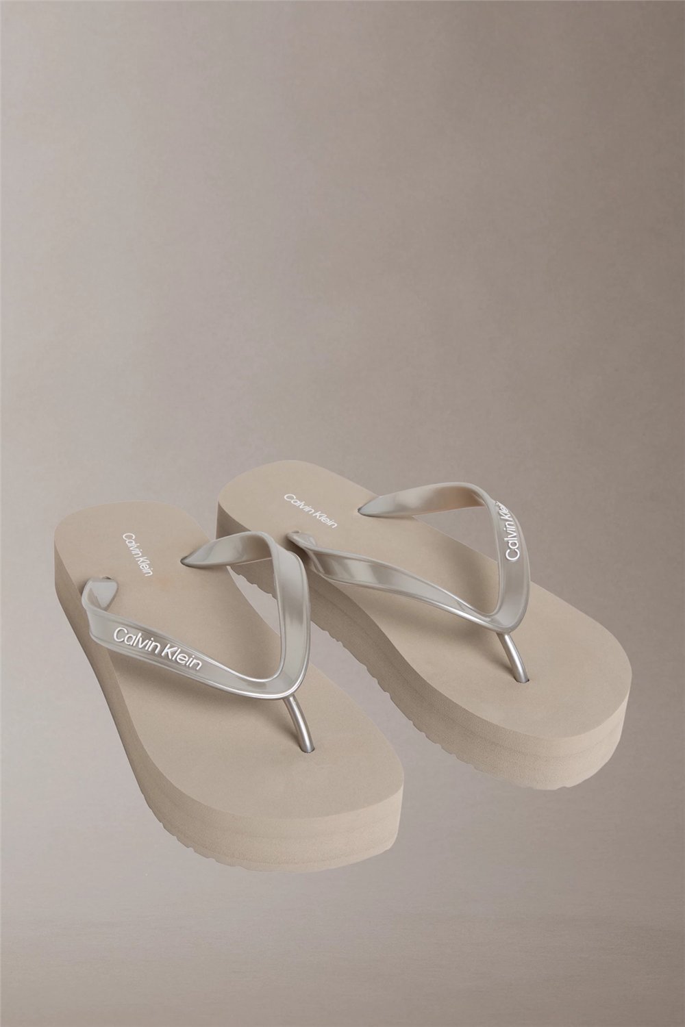 Calvin Klein Flatform Flip Flop M Kadın Terlik Gri
