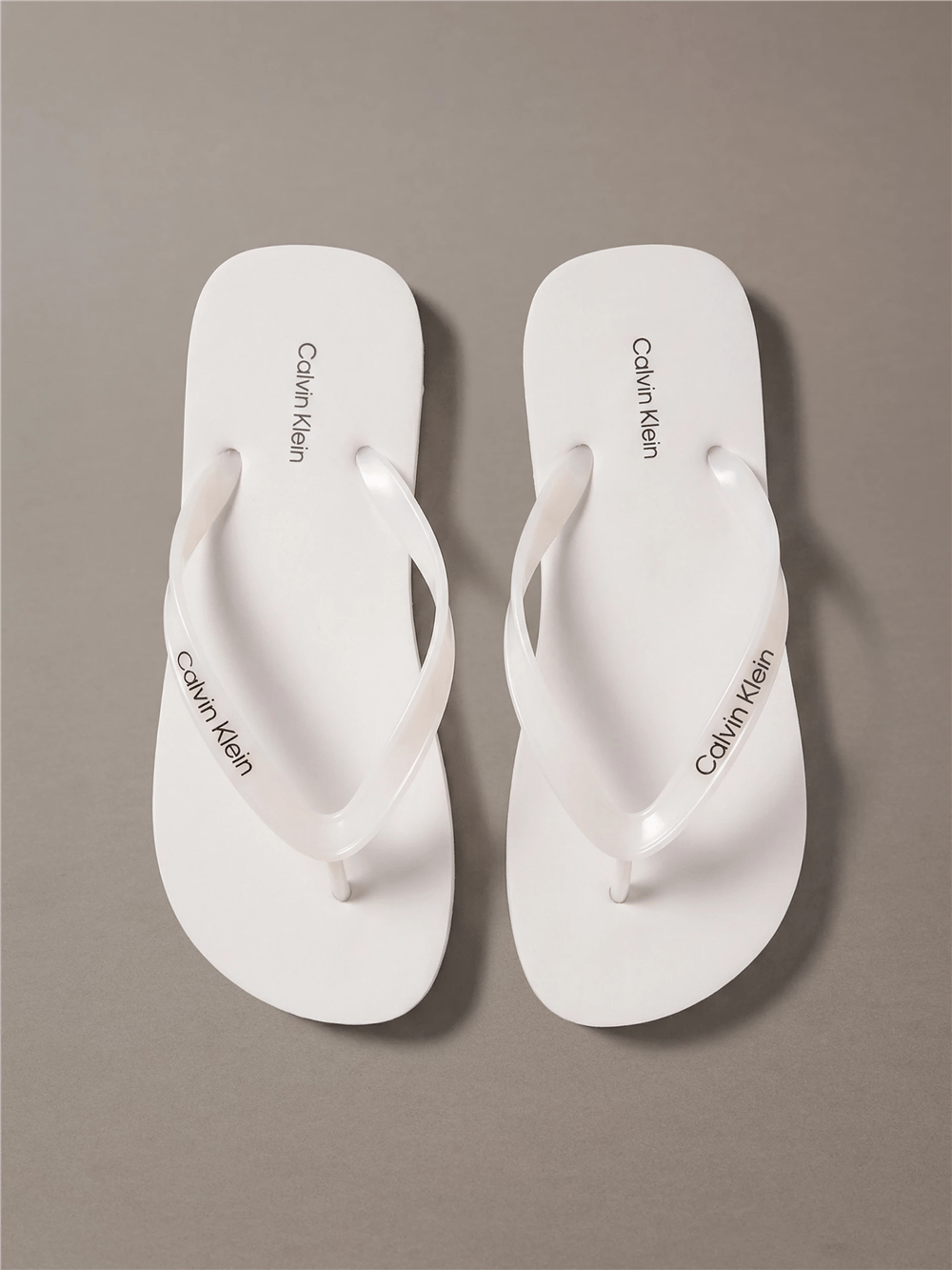Calvin Klein Flip Flop Tpu Metall Kadın Terlik Beyaz