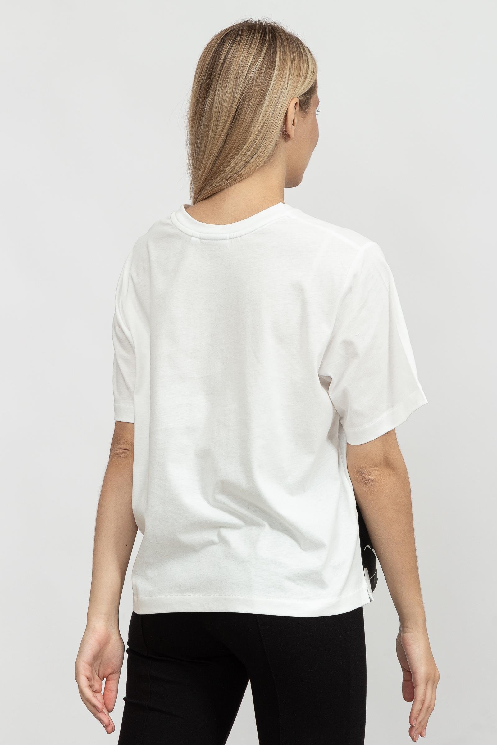 Calvin Klein Flower Print Modern Kadın Bisiklet Yaka T-Shirt