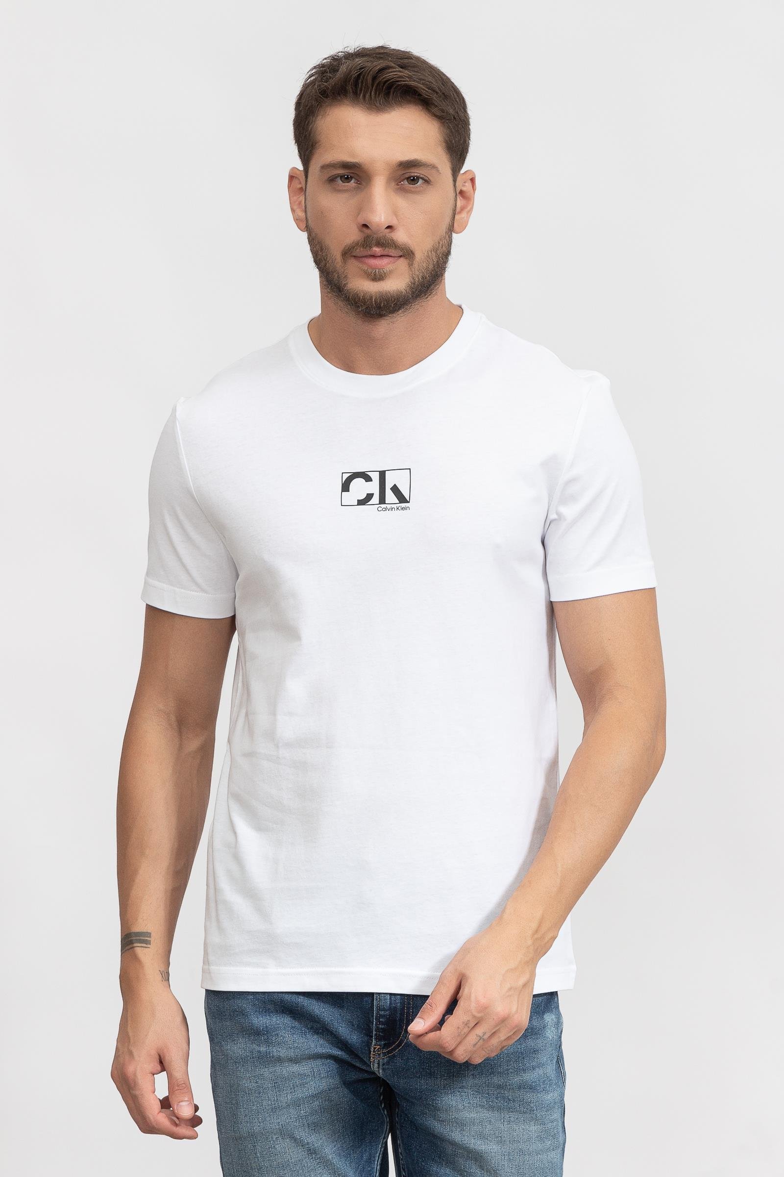 Calvin Klein Graphic Box Logo Erkek Bisiklet Yaka T-Shirt