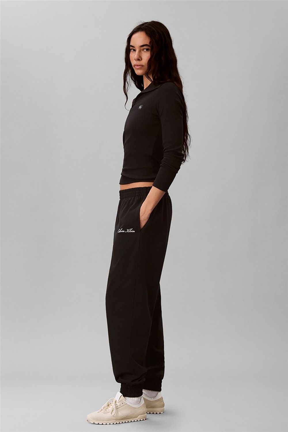 Calvin Klein Heavy Jersey Jogger- Graphic Kadın Pijama Altı Siyah