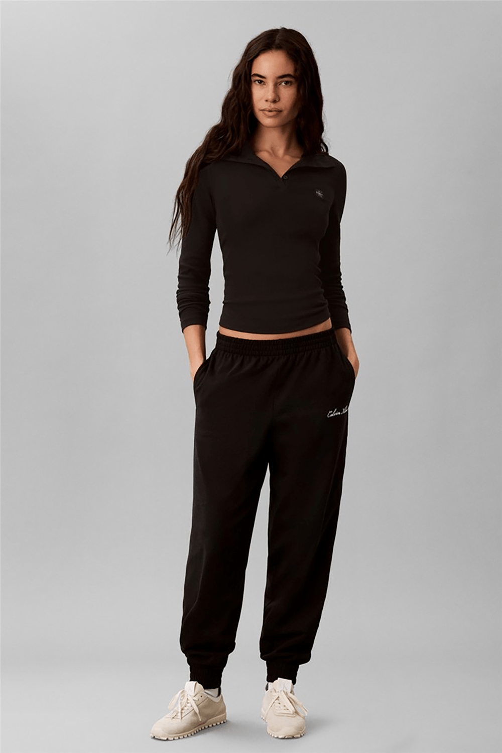 Calvin Klein Heavy Jersey Jogger- Graphic Kadın Pijama Altı Siyah