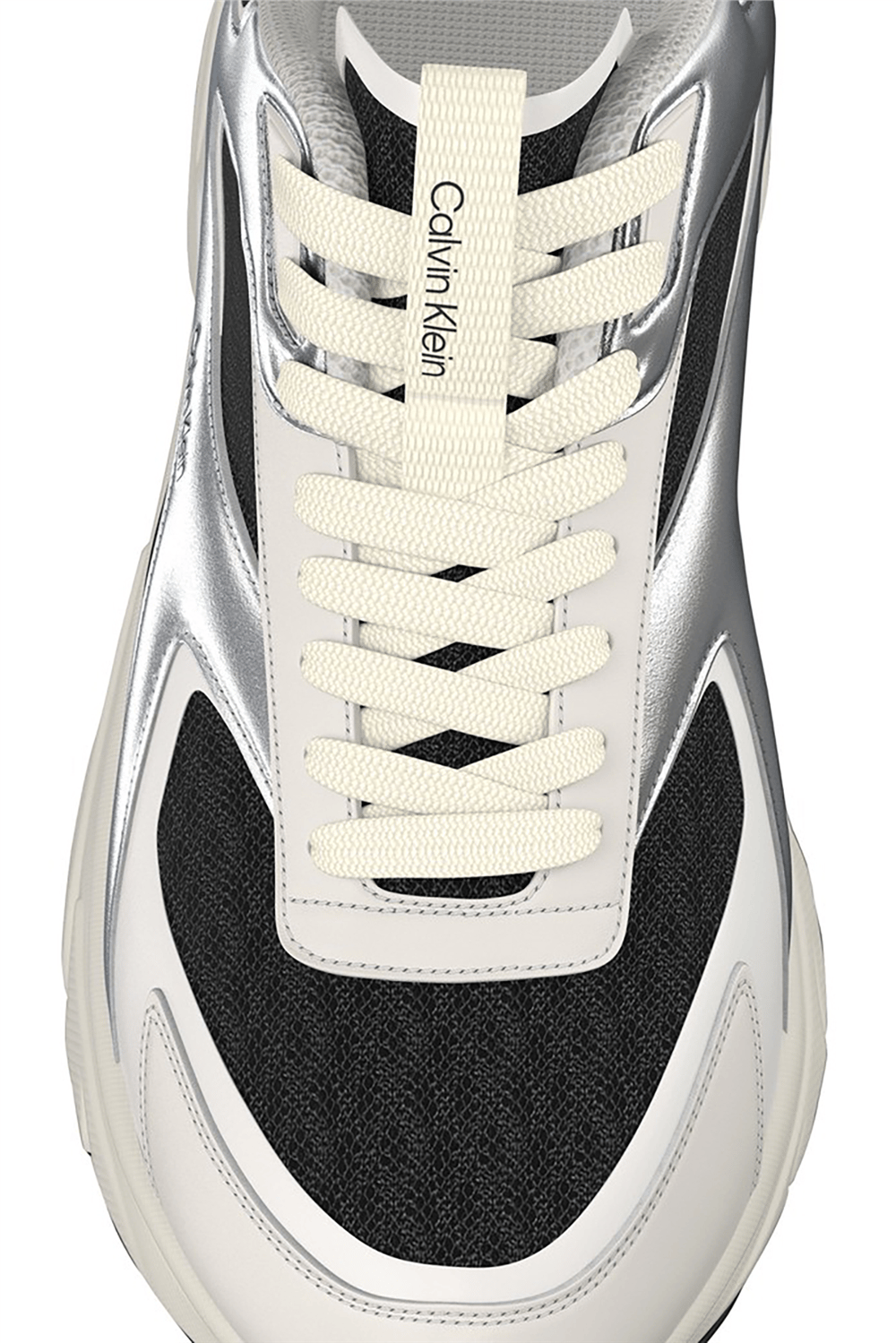 Calvin Klein Hike Run Ckstripe Mesh Met Kadın Sneaker Siyah