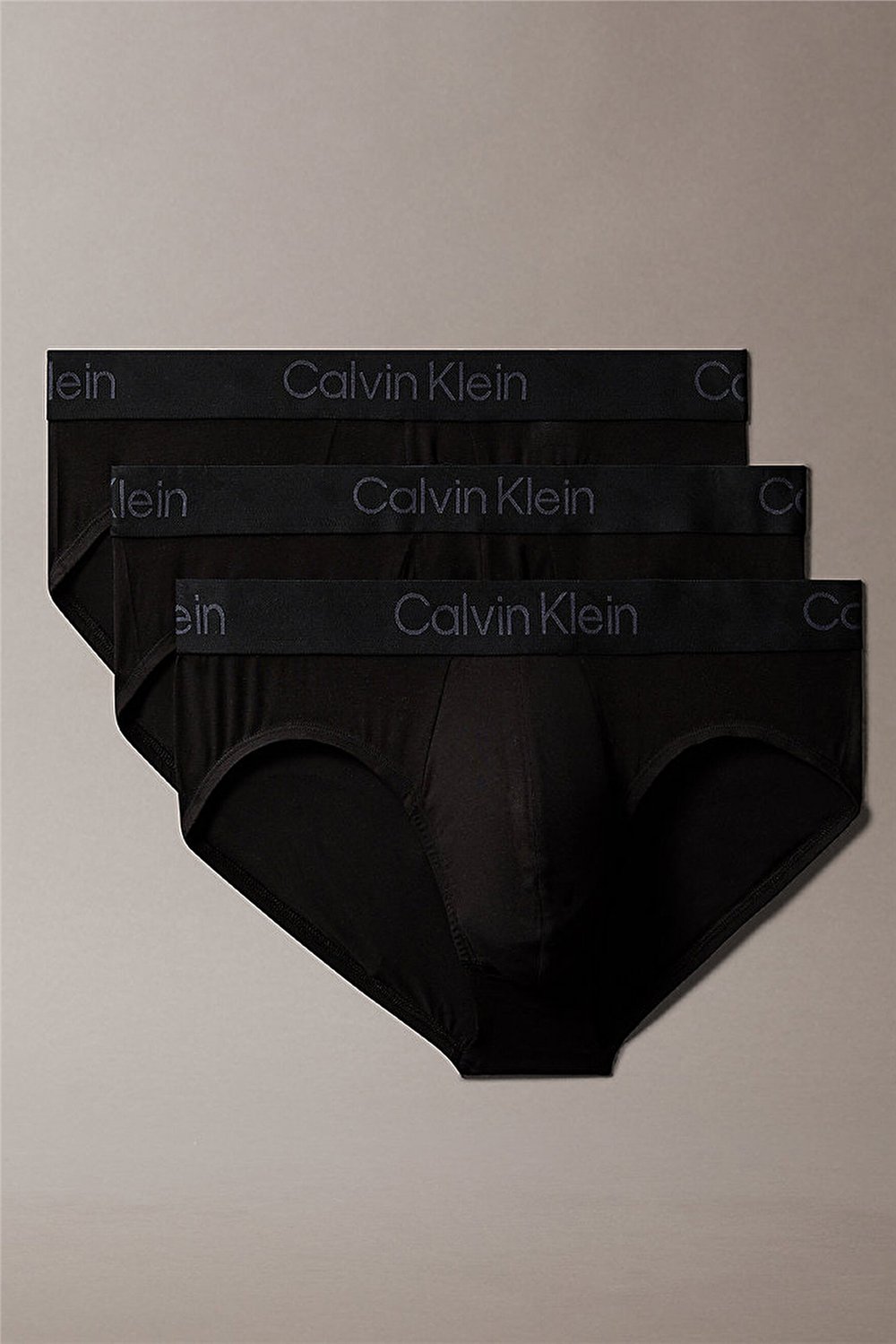 Calvin Klein Hip Brief 3Pk Erkek 3lü Boxer Siyah