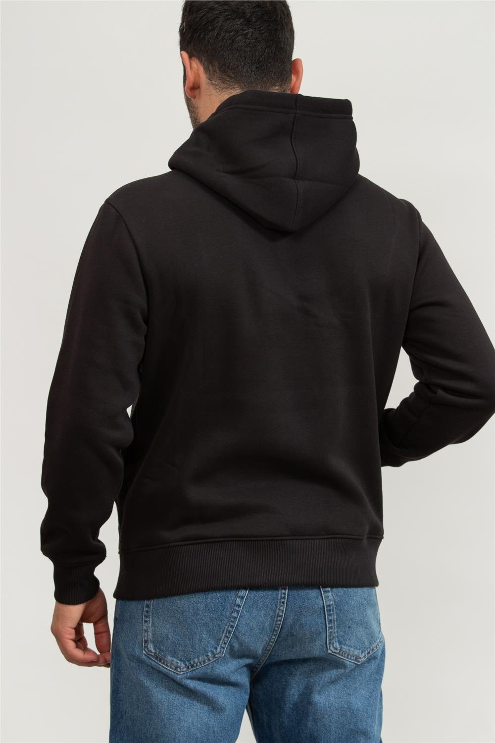 Calvin Klein Hyper Real Box Logo Erkek Kapüşonlu Sweatshirt