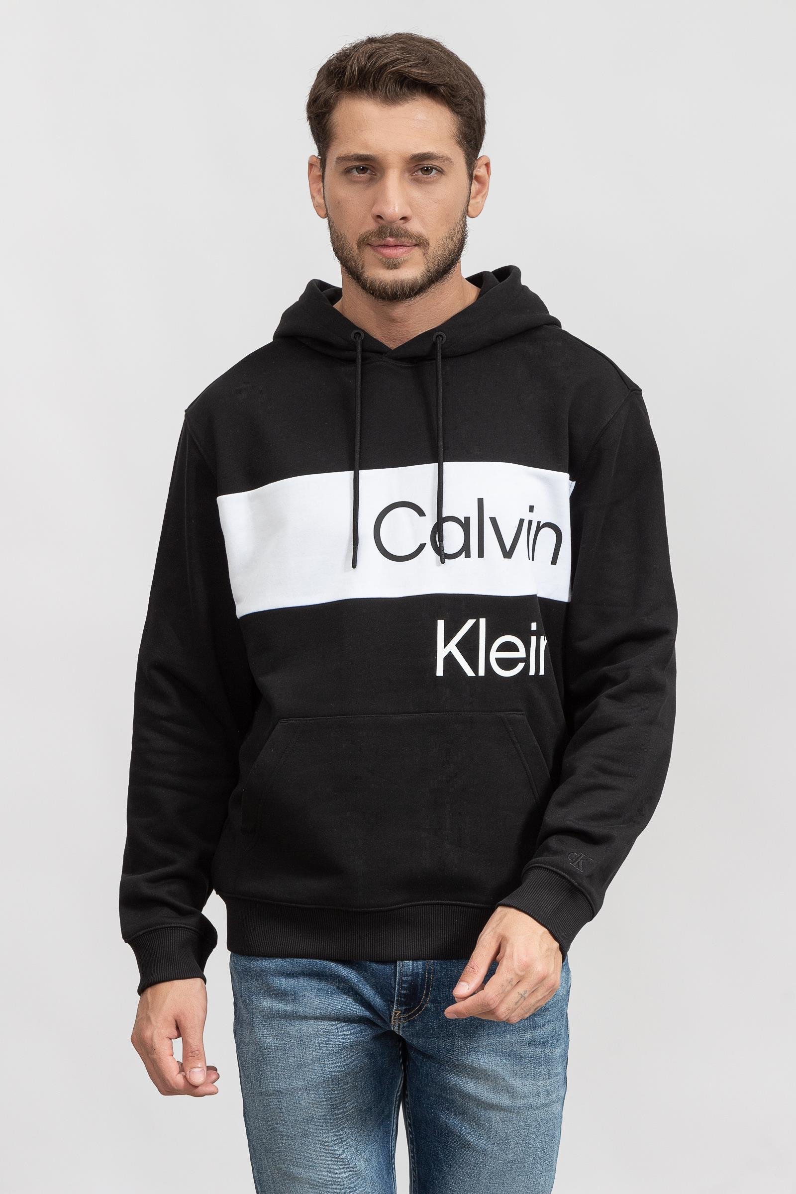 Calvin Klein Institutional Blocking Hoodie Erkek Kapüşonlu Sweatshirt