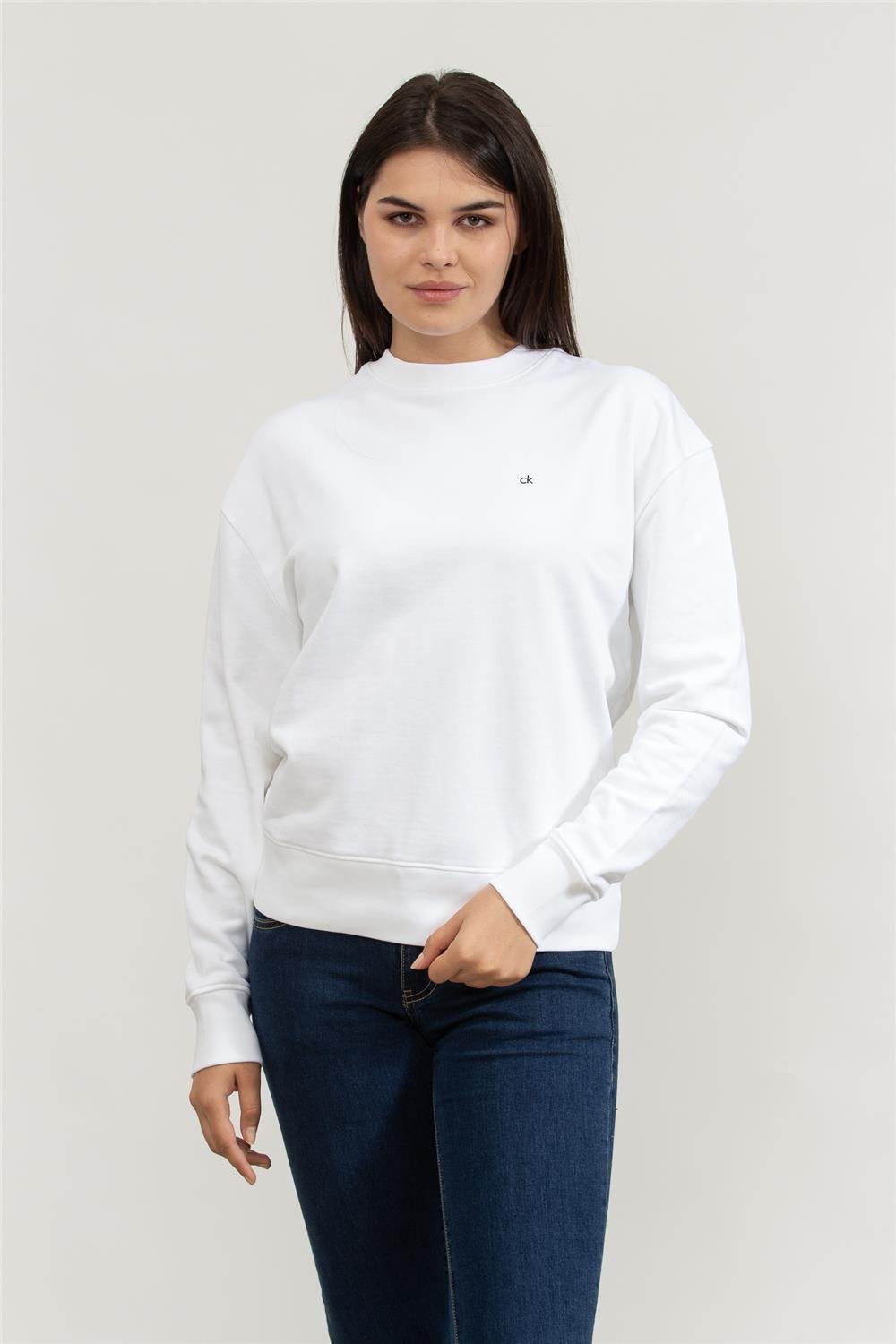 Calvin Klein Kadın Bisiklet Yaka Sweatshirt