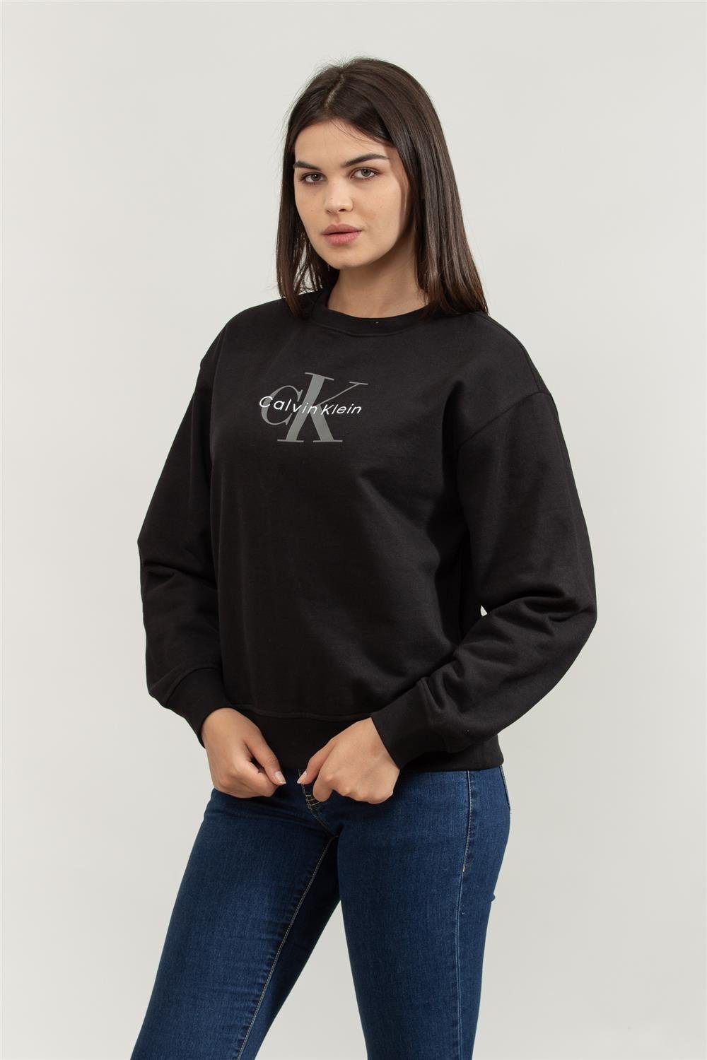 Calvin Klein Kadın Bisiklet Yaka Sweatshirt