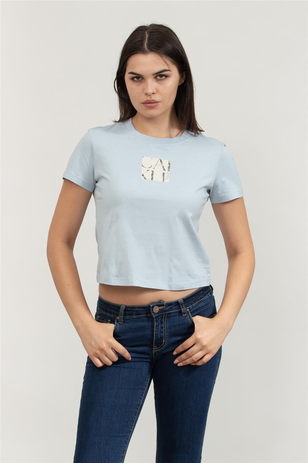 Calvin Klein Kadın Bisiklet Yaka T-Shirt