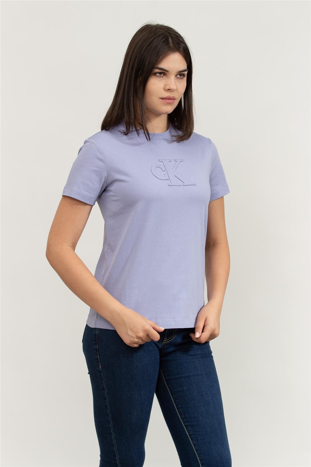 Calvin Klein Kadın Bisiklet Yaka T-Shirt