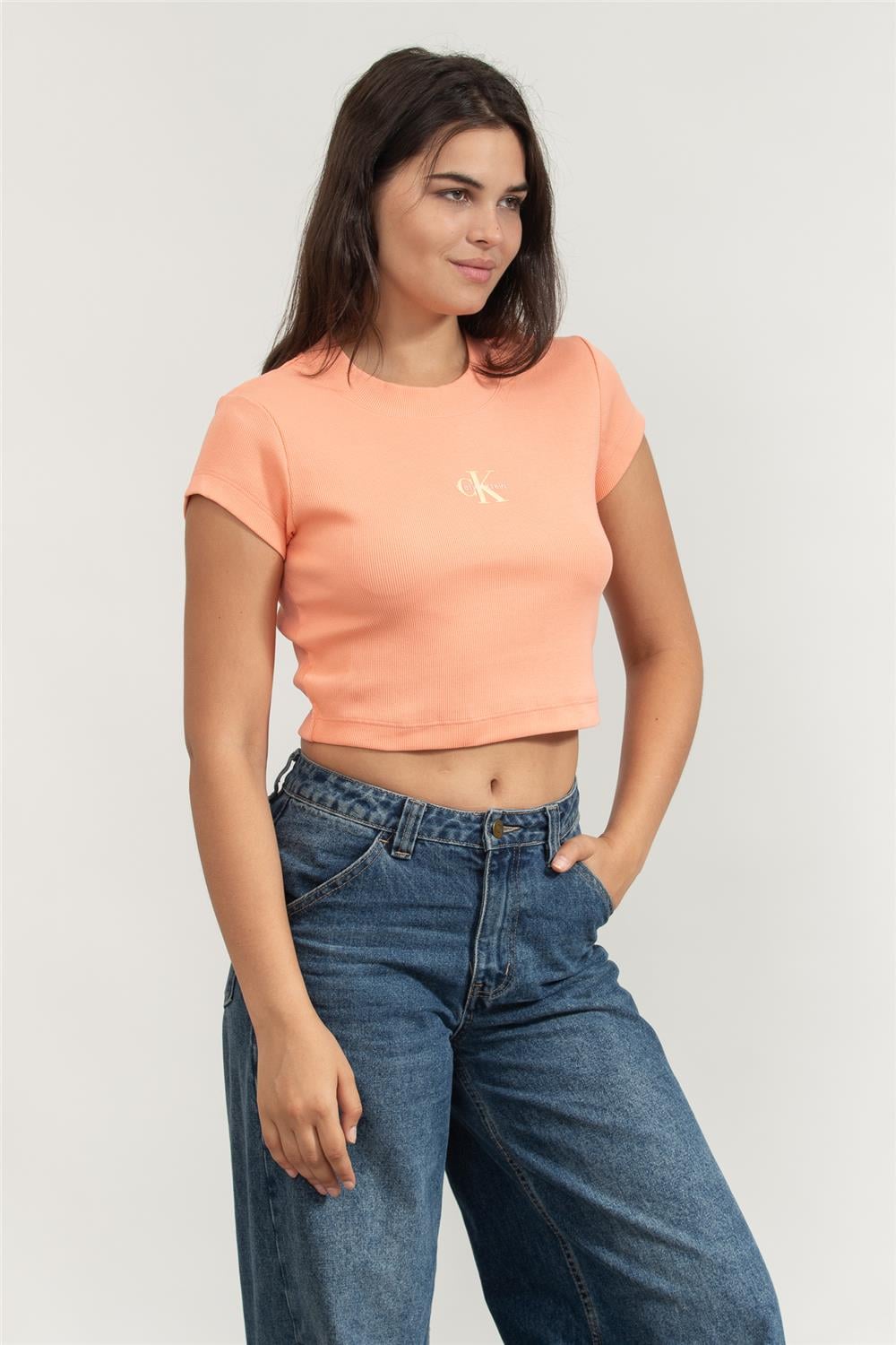 Calvin Klein Kadın Bisiklet Yaka T-Shirt