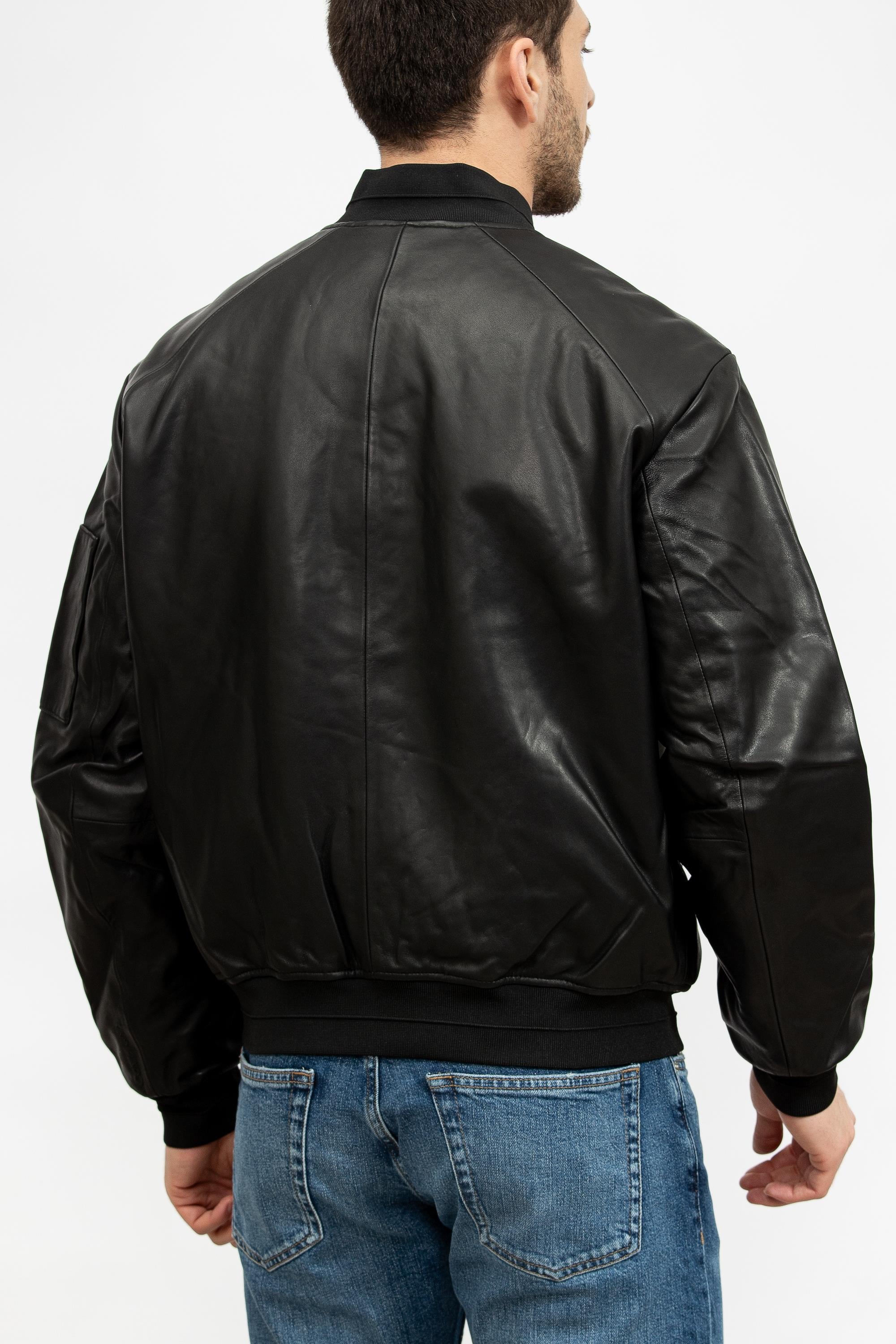 Calvin Klein Lamb Nappa Hero Bomber Erkek Deri Mont
