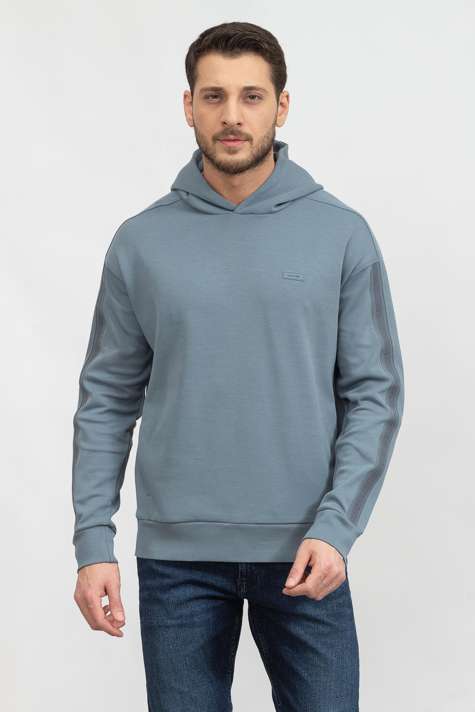 Calvin Klein Logo Tape Comfort Hoodie Erkek Kapüşonlu Sweatshirt