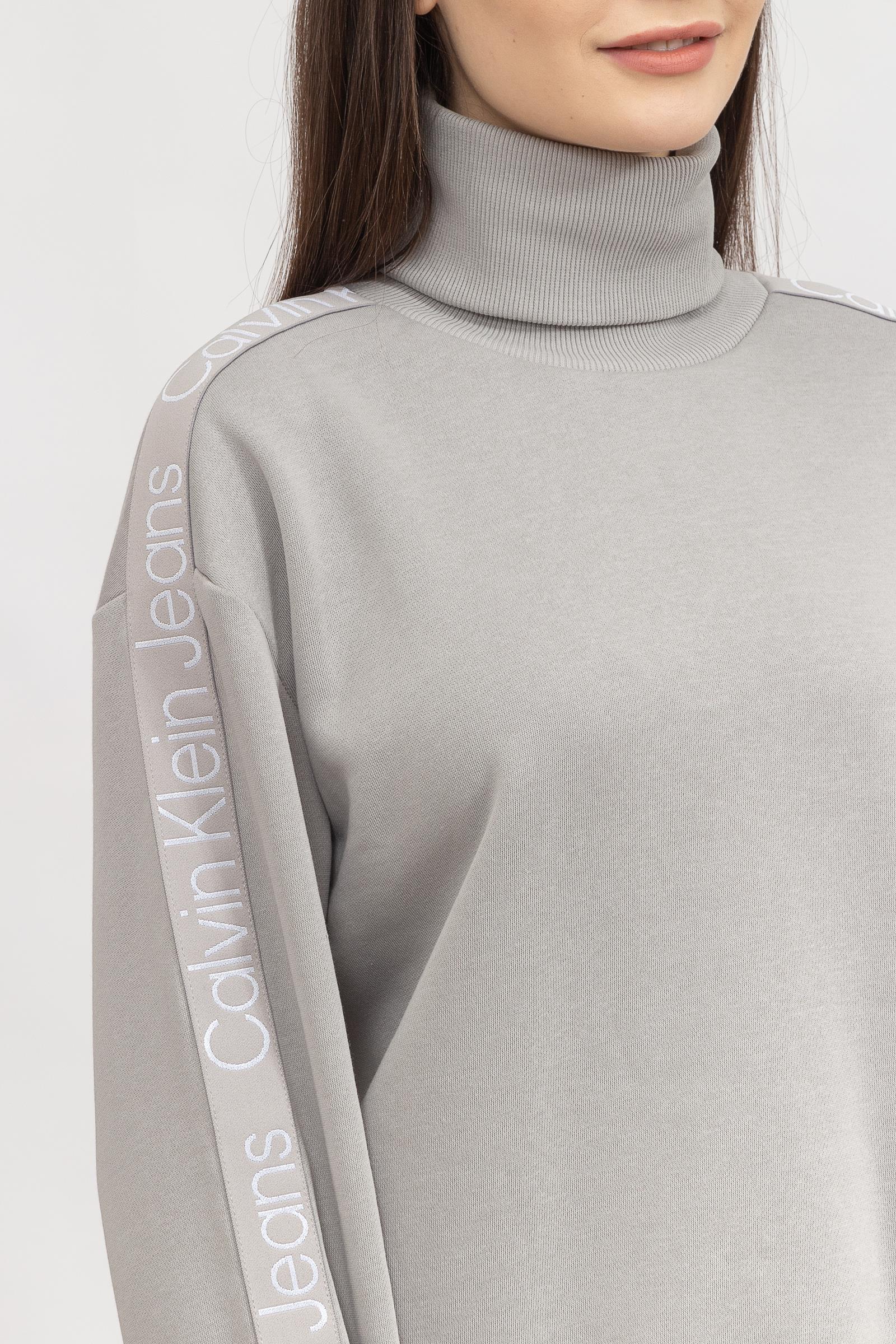 Calvin Klein Logo Tape/Jacquard Kadın Bisiklet Yaka Sweatshirt