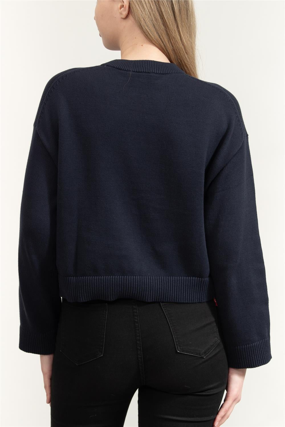 Calvin Klein Long Sleeve Smooth Cotton Ck Kadın Triko