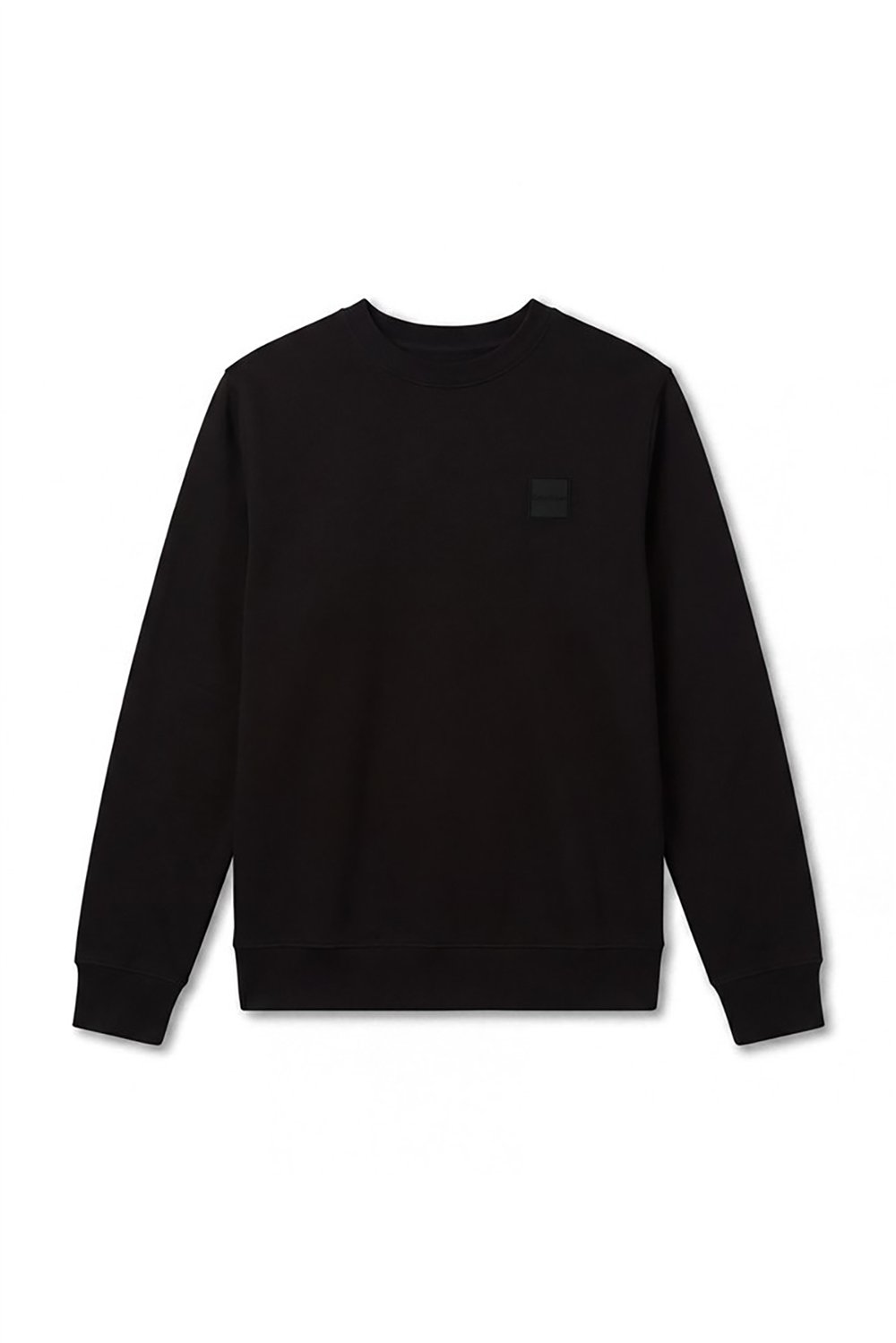 Calvin Klein Ls 350 Terry Spw Rubber Badge Cr Erkek Bisiklet Yaka Sweatshirt Siyah