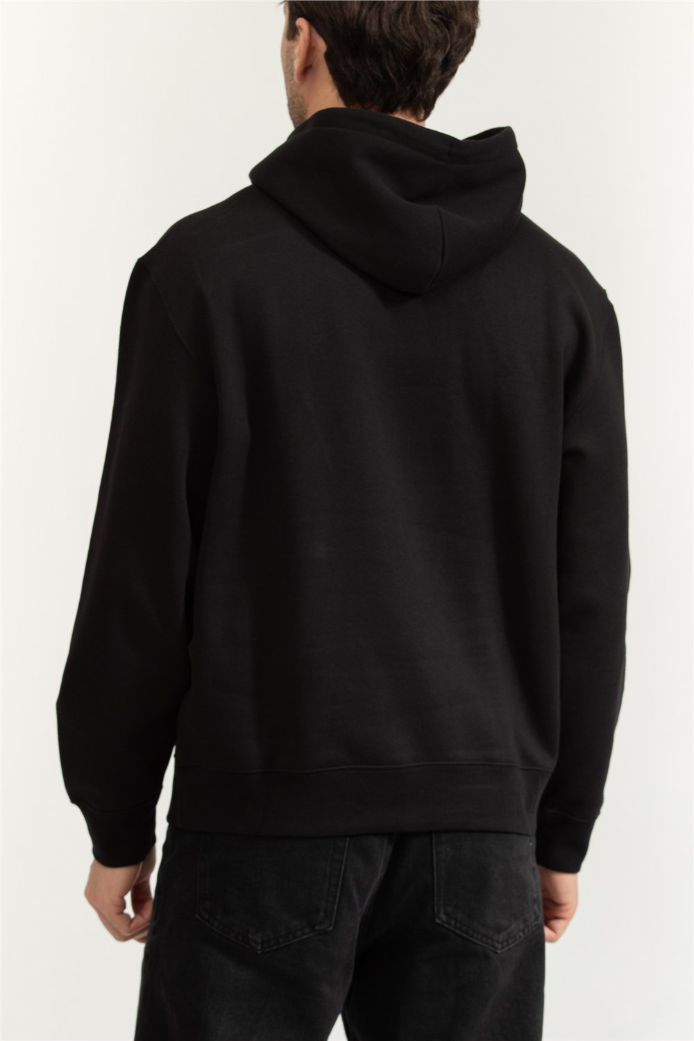 Calvin Klein LS 350Fleece Calvin Tech Graphic Erkek Kapüşonlu Sweatshirt