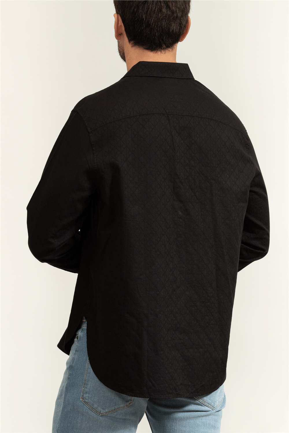 Calvin Klein LS Aop Jacquard Easy Shirt Erkek Gömlek