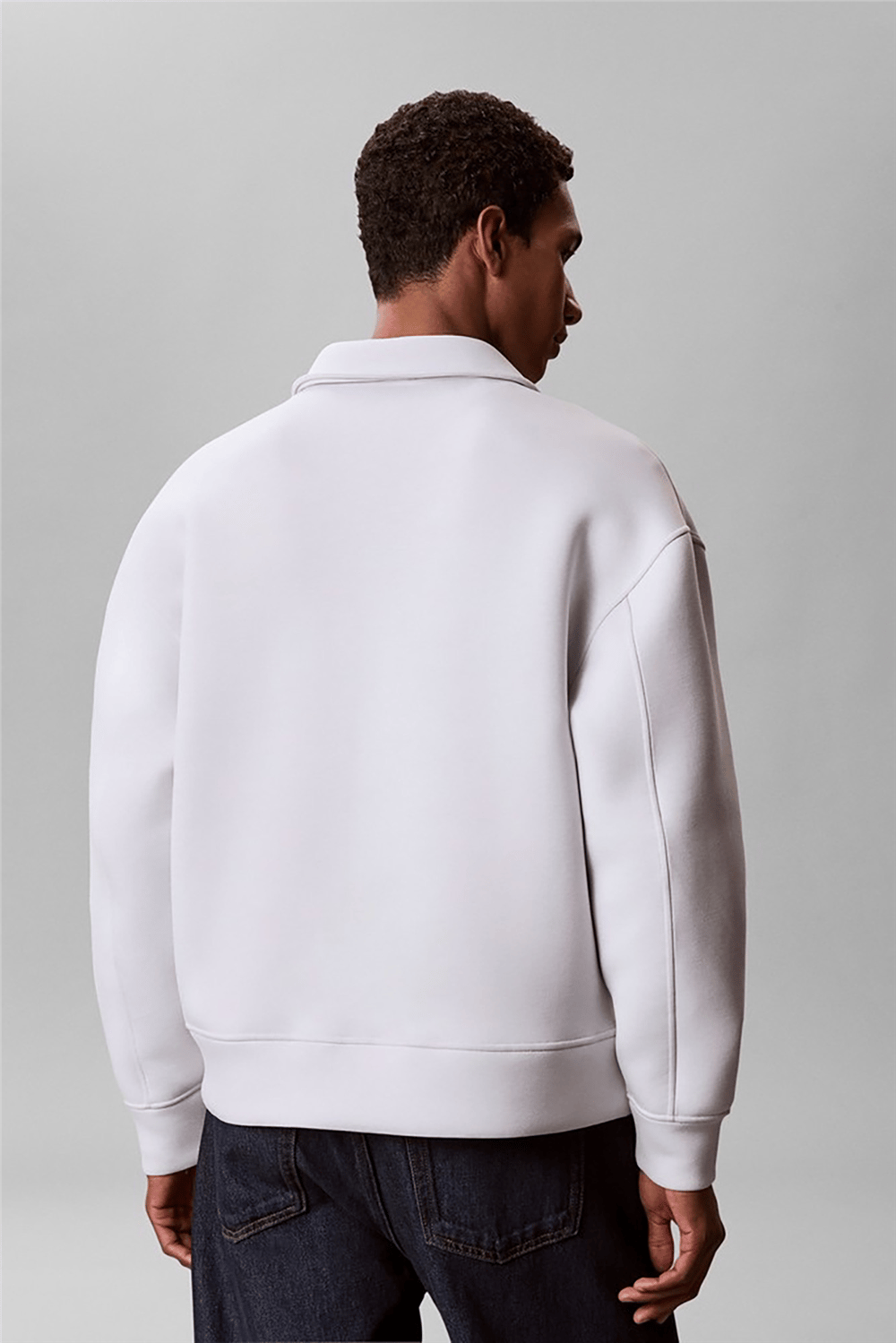 Calvin Klein Ls Cooling Spacer Fz Shirt Jacke Erkek Fermuarlı Sweatshirt Gri