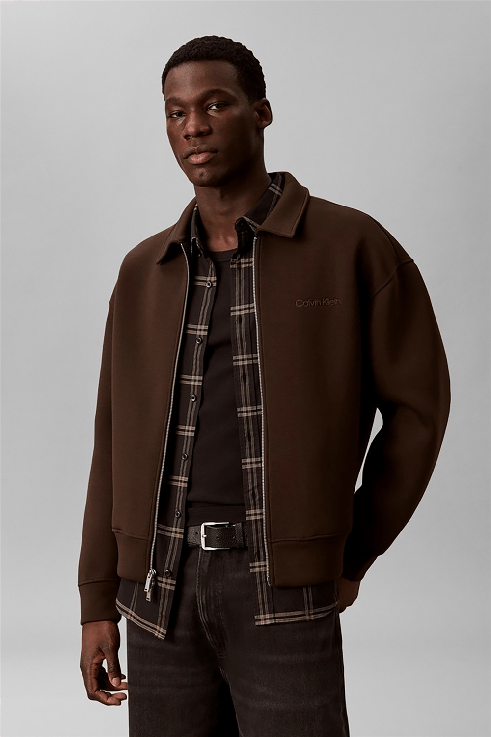 Calvin Klein Ls Cooling Spacer Fz Shirt Jacke Erkek Fermuarlı Sweatshirt