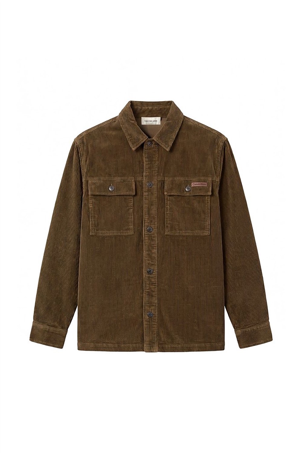 Calvin Klein Ls Corduroy Easy Overshirt Erkek Gömlek Yeşil