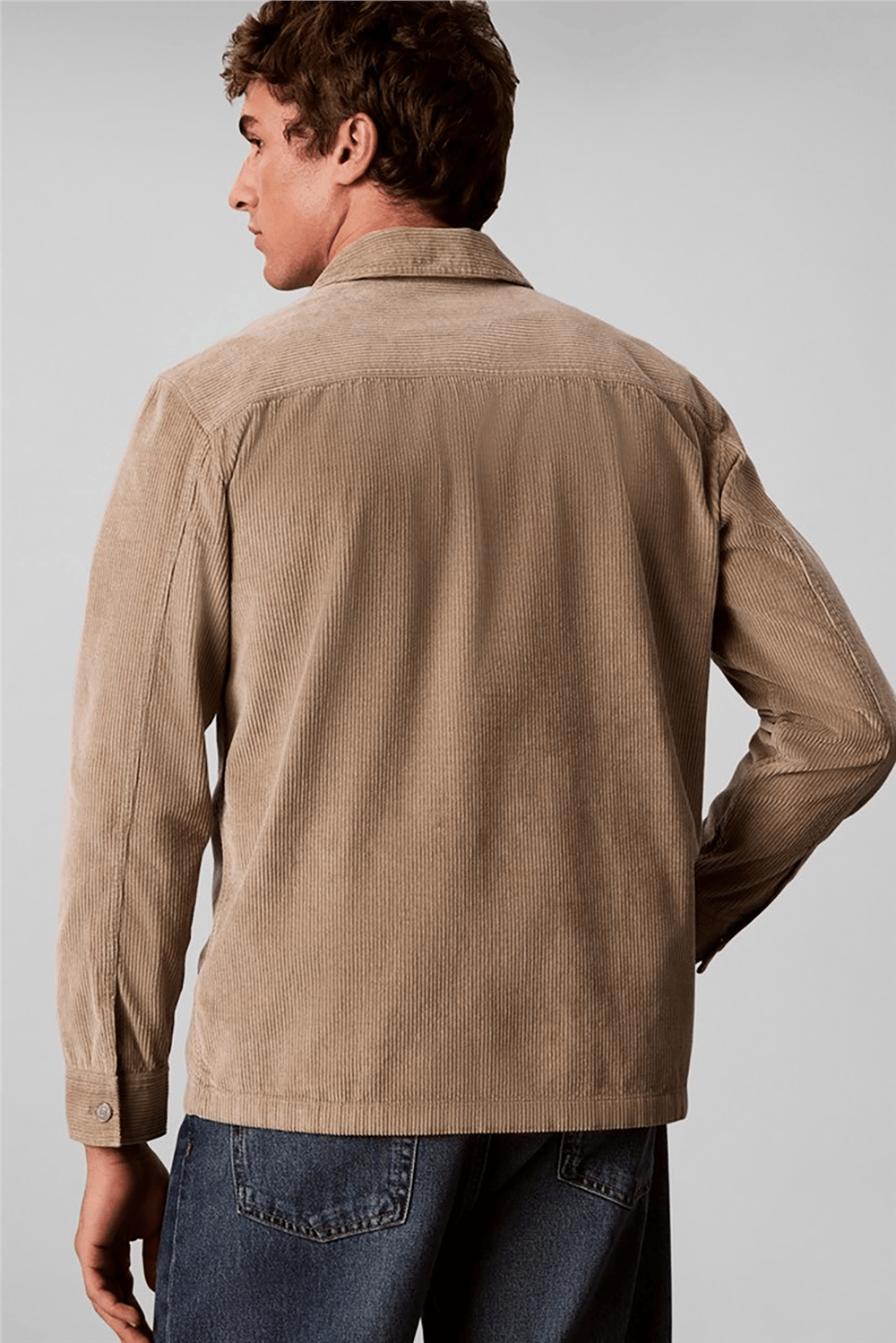 Calvin Klein Ls Corduroy Easy Overshirt Erkek Gömlek