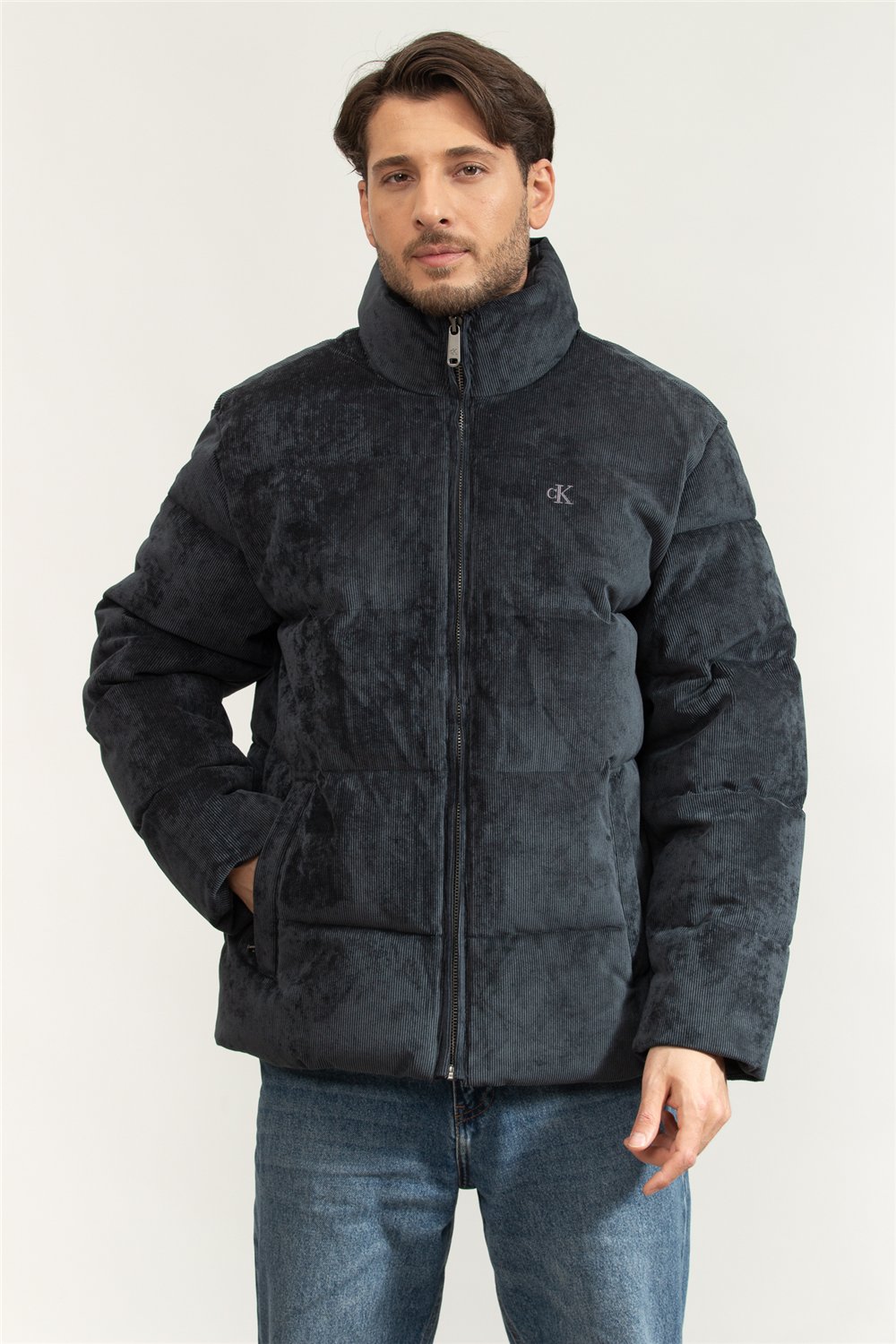 Calvin Klein Ls Corduroy Mid Wt Erkek Şişme Mont