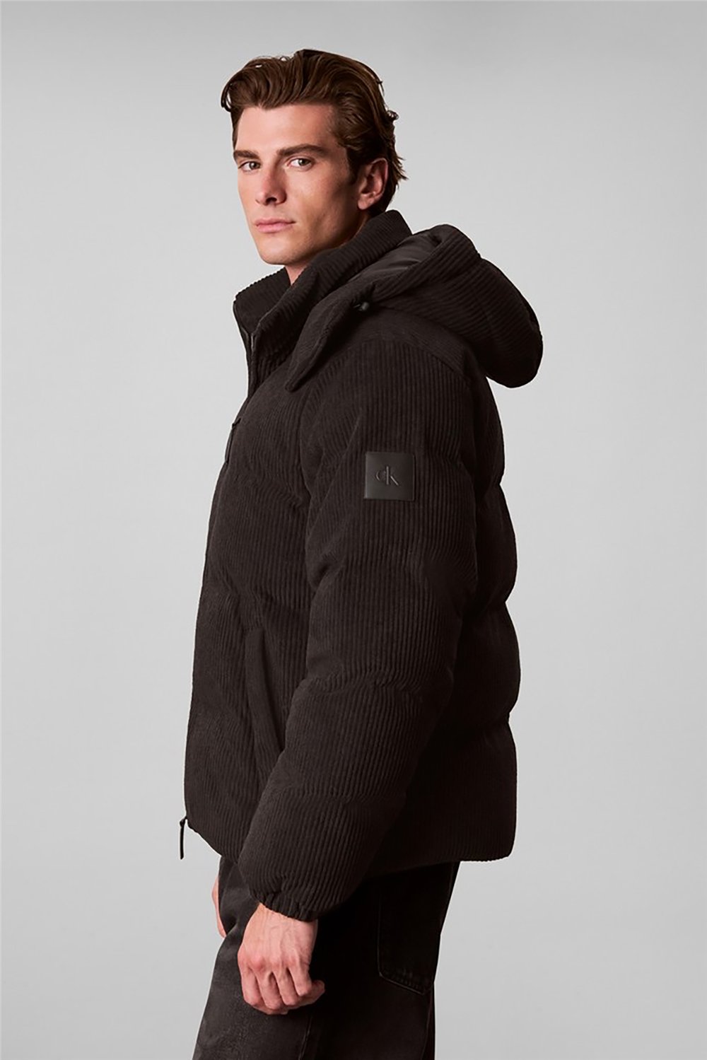 Calvin Klein Ls Corduroy Puffer Hd Down Jkt Erkek Şişme Mont Siyah