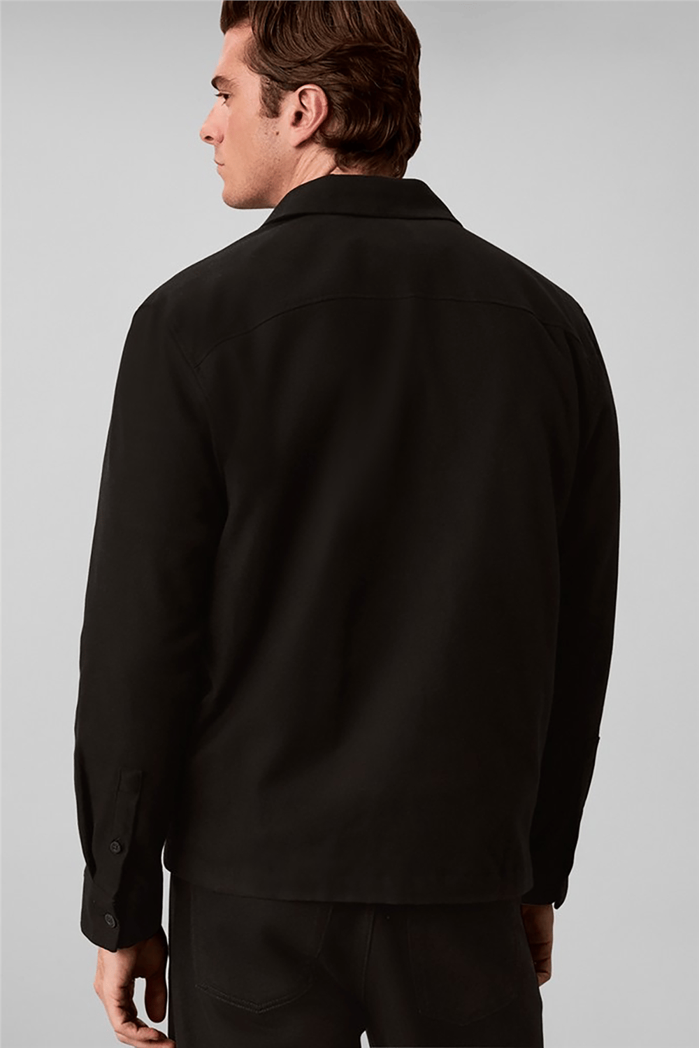 Calvin Klein Ls Easy Sld Cttn Flnl Overshrt Erkek Gömlek Siyah