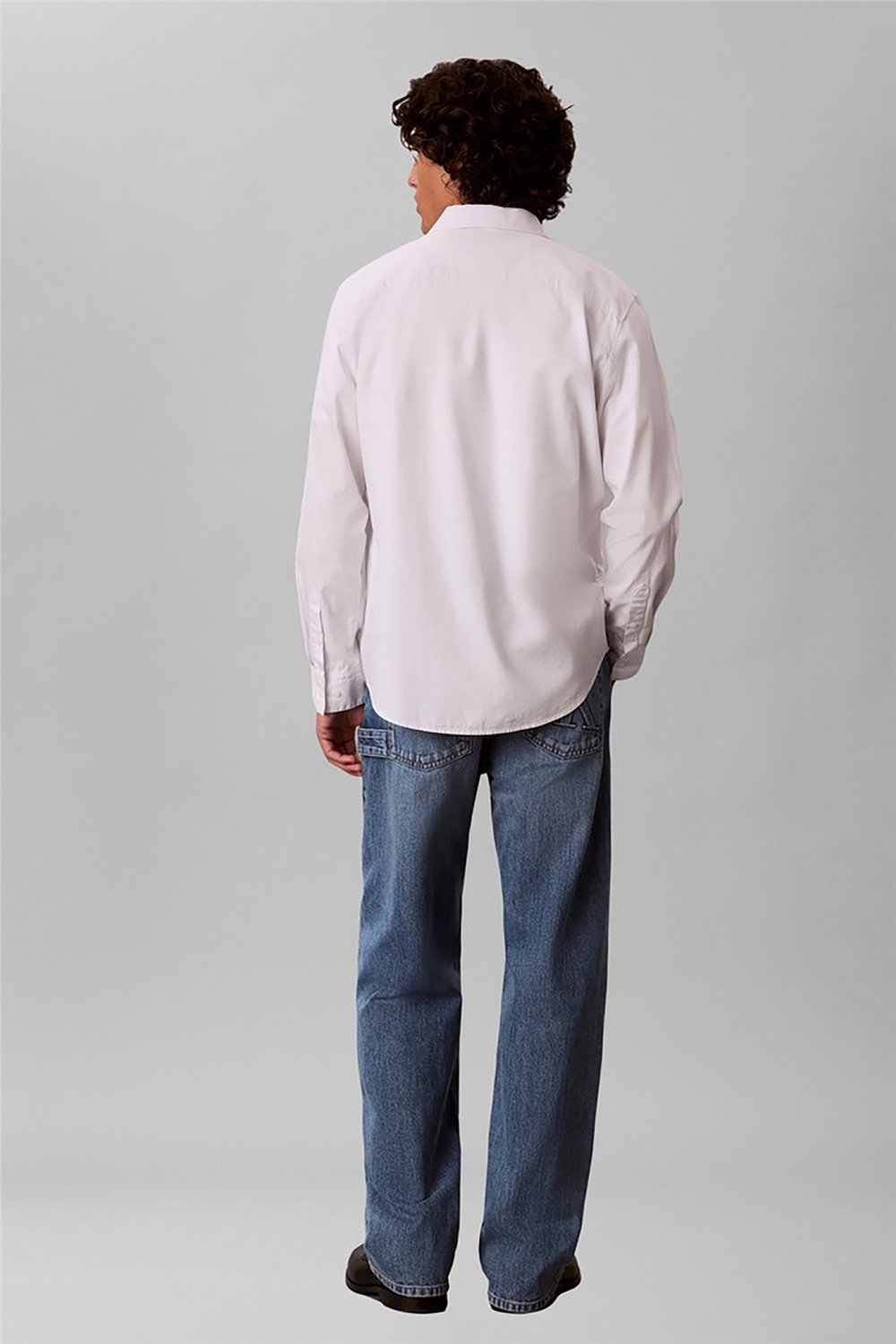 Calvin Klein Ls Eoe Oxford Classic Shirt Erkek Gömlek Beyaz