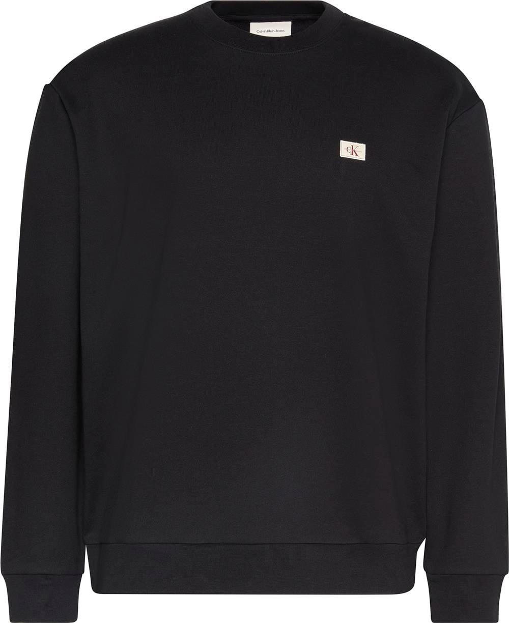 Calvin Klein Ls Eu 350Terry Badge Cn Erkek Bisiklet Yaka Sweatshirt