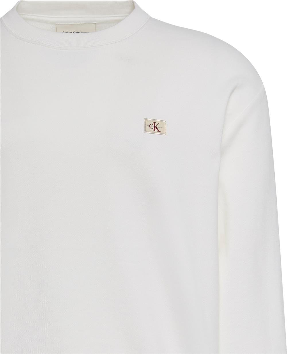 Calvin Klein Ls Eu 350Terry Badge Cn Erkek Bisiklet Yaka Sweatshirt