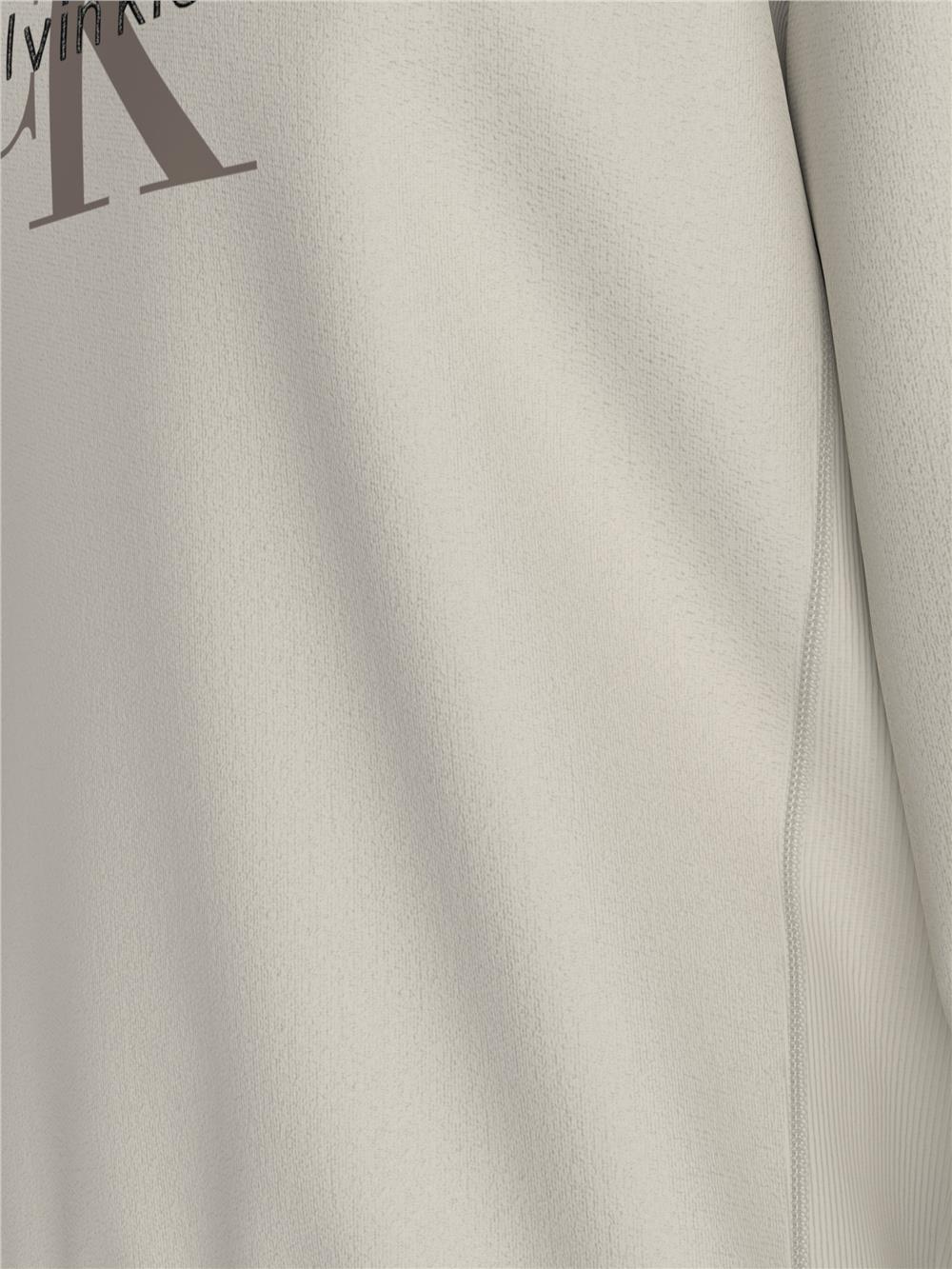 Calvin Klein Ls Premium Terry Monologo Cn Erkek Bisiklet Yaka Sweatshirt