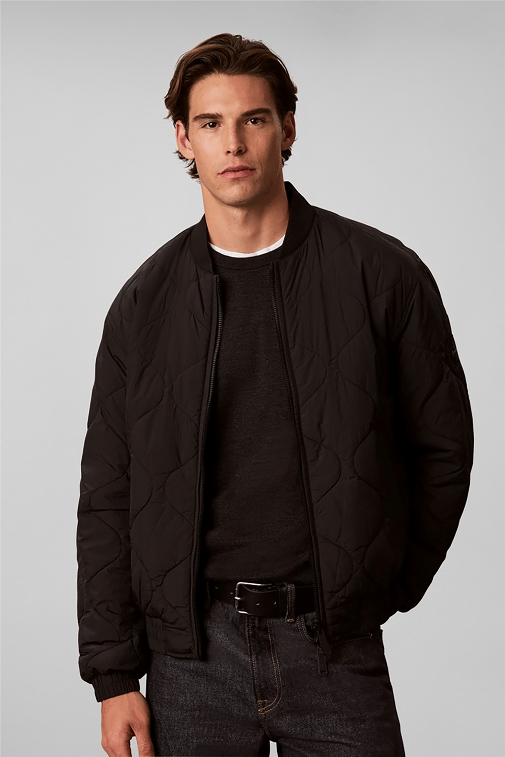 Calvin Klein Ls Rlxd Padded Nylon Reversible Erkek Mont Siyah