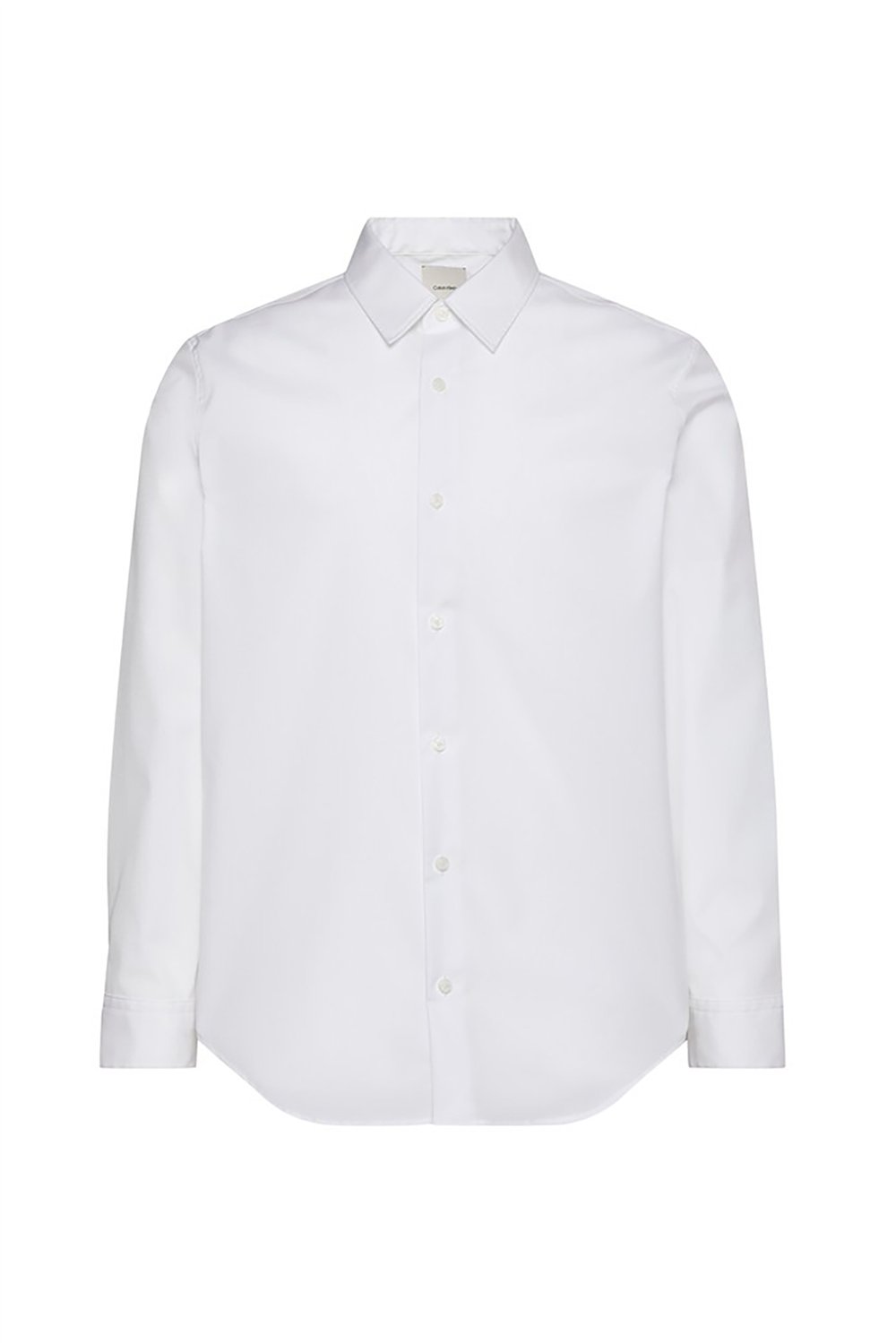 Calvin Klein Ls Sld Supima Str Classic Shirt Erkek Gömlek Beyaz