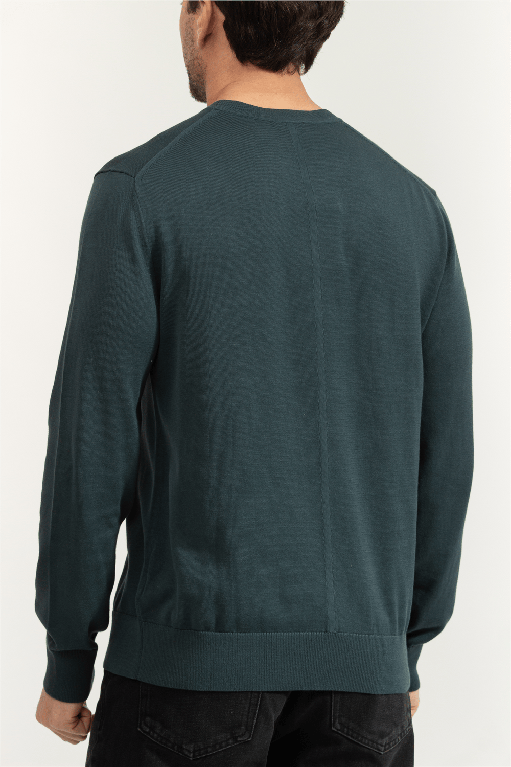 Calvin Klein LS Supima Cotton Crew 14Gg Erkek Triko