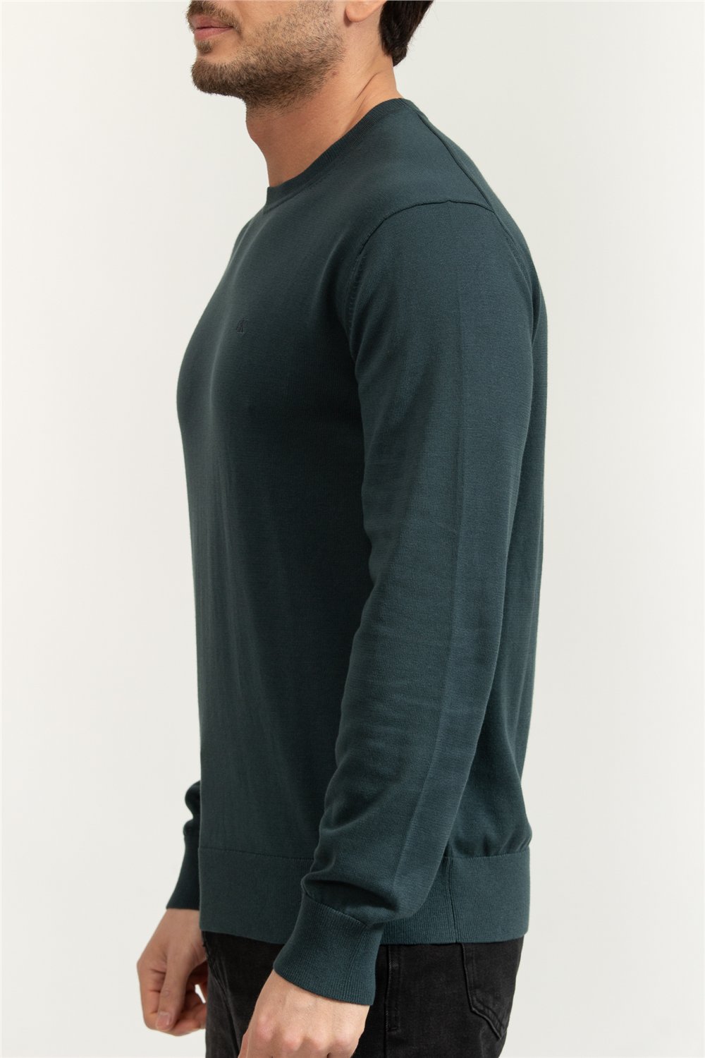 Calvin Klein LS Supima Cotton Crew 14Gg Erkek Triko