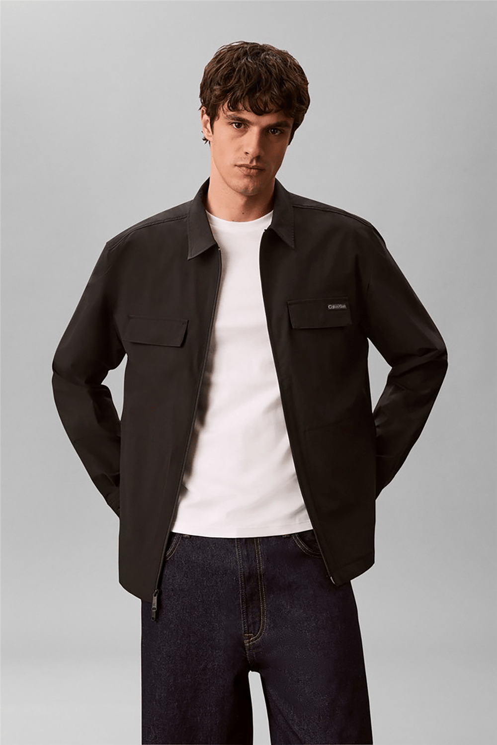 Calvin Klein Ls Tech Nylon Blouson Jkt Erkek Mont Siyah
